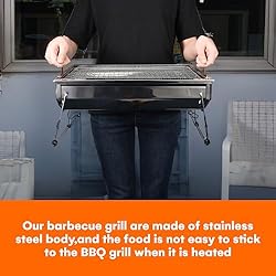 Zorestar Portable Folding Charcoal Grill, Premium