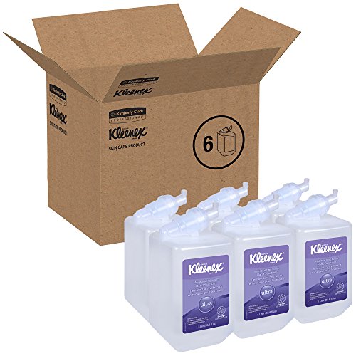 Kleenex Ultra Moisturizing Foam Hand Sanitizer (34700), Clear, 1.0 L Cassette Package, 6 Packages / Case