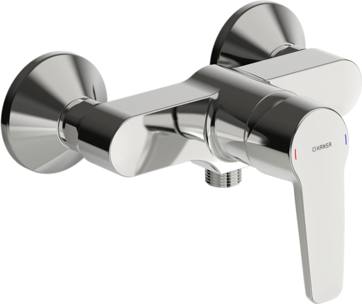 Hansa Hansapinto | 51450163 Bath Shower Mixer Wall Tap Body Adjustable Hot Water Lock 17L/Min in Entzinkung Arms Brass 3 Bar