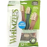 Paragon Whimzees Toothbrush Star Dental Treat for Medium Dogs, 12 Per Bag