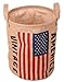 GreenForest Eco-friend Cotton Blend Linen Multi-function Storage Bucket Laundry Basket Home Decor Bathroon Car Accessories(USA,9.6 Inches by 12 Inches)