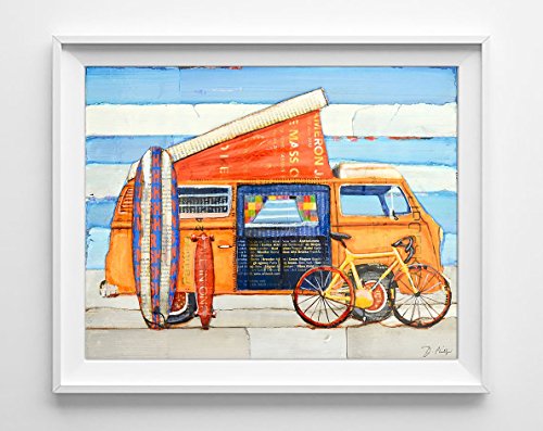 Choose Your Weapon - Danny Phillips Art Print, UNFRAMED, Volkswagen Vw Westfalia, Camping cycling skateboard surfboard wall & home decor, summer vacation gift, biking, ALL SIZES