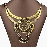 VTG Gp Punk Round Choker Bib Pendant Necklace Jewelry
