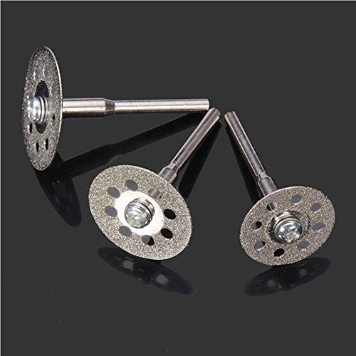 Lukcase 10PCS 1/8" Diamond Cutting Discs Cut-off Wheel Blades Set For Dremel Rotary Tool