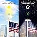 NAIYO New Generation 56LED.Solar Flag Pole Light, Flagpole Solar LightDownlight Lighting for 15 to 25 Ft Flag Pole Topper, 3 Modes,IP67 Waterproof Auto On/Off Night Light (56 LED)