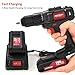 Drill Driver, Meterk 20V Cordless Electric Drill Driver with 2Pcs Li-Ion Batteries，2 Speed Drill Driver with 21+1 Position Clutch, 1/2