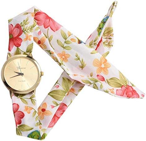 Wrist Watch Sweet Girl Bracelet Watch Women's Dress Watch Fashion Flower Cloth Design Watch Fashion Women's Dress Watch High Quality Fabric Watch