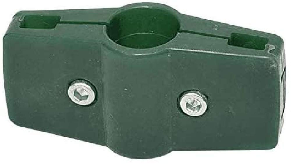 Verdemax 8555 Double Supporting Holdfast for Pole - Green (4-Piece)