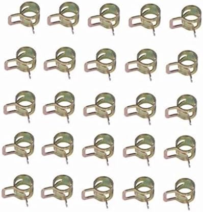 25Pcs Small Engines 1/2-inch Fuel Line Clamps for 1/4-inch Rubber Hose Universal Spring Clamps