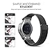 Gear S2 Watch Band, MoKo Milanese Loop Stainless Steel Mesh Bracelet Smart Watch Strap + Connector for Samsung Gear S2 SM-R720 & SM-R730 Smart Watch (NOT FIT Gear S2 SM-R735), BLACK
