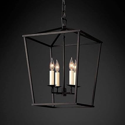 TAIAN Kronleuchter Laterne Lampe 4 Lichter Kronleuchter