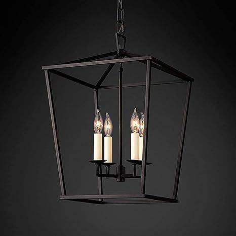 TAIAN Kronleuchter Laterne Lampe 4 Lichter Kronleuchter