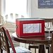 Household Essentials 540RED Holiday China Storage Chest with Lid and Handles, Cocktail Glasses and Red Canvas with Green Trim