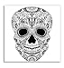 Sugar Skull Pre marked Canvas | Stretched primed canvas 8 x 8 Inches | Predrawn canvas | DIY Art | Paint and SIP party | Premium Handmade Canvas | Painting Party