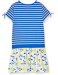 Una mezcla de algodón para impresionante Niñas Manga Corta dropwaist vestido Casual