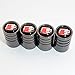 US85 Audi S Black Chrome Auto Car Wheel Tire Air Valve Caps Stem Cover