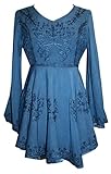 02 B Agan Traders Medieval Embroidered Flare Tunic Top Blouse