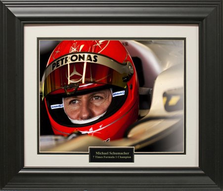 Michael Schumacher Photo Matted and Framed
