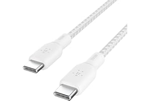 Belkin USB-C to USB-C Cable, BoostCharge Braided Power Cable (2M, 6.6ft), Fast Charging Cable w/ 100W Power Delivery, USB-IF 