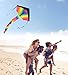 Kids Large Rainbow Delta Kite - the Best Outdoor Toys for Summer Beach Fun, Durable Easy Flyer Comes with Kite Reel Rods and Happy Family Time