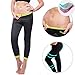 Kiwi-Rata New Ankle Long Thermo Pants Neoprene Sweat Sauna Suit Yoga Leggings for Women Ladies Weight Loss Burn Fat,Black(Inner/: Black),M (Waist/:26-28,Hip/:.34-36)