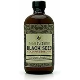 BLACK SEED OIL - 16 oz glass bottle. 100% Pure & Cold-pressed. Unfiltered, Undiluted, Raw. NON-GMO & Vegan Nigella Sativa (Black Cumin). Hexane & preservatives free. Dark & potent