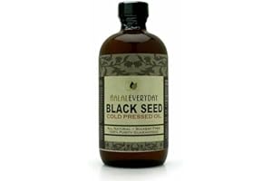 HALALEVERYDAY BLACK SEED OIL - 16 oz glass bottle. 100% Pure & Cold-pressed. Unfiltered, Undiluted, Raw. NON-GMO & Vegan Nigella Sativa (Black Cumin). Hexane & preservatives free. Dark & potent