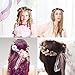 Flower Crown Headband Rattan Vine Wreath Garland Floral Wedding Bridal Hair Hoop Leaf Ribbon Party Decoration Headdress Headwear Christmas Handmade Headpiece Girls Kids Hair Accessories 2 Pack Beige