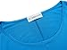 JollieLovin Womens 3/4 Sleeve Loose Fit Swing Tunic Tops Basic T Shirt (Deep Sky Blue, L)