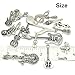 Music Notes Charms, JIALEEY Wholesale Bulk Lots Music Elements Musical Instrument Beads Pendants for Necklace Bracelet Jewelry Making and Crafting(Silver)