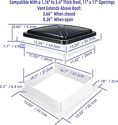 Starvent 11" RV Roof Vent Fan 6-Speed-Reversible