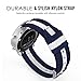 Gear S3 Watch Band, MoKo Fine Woven Nylon Adjustable Replacement Band Sport Strap for Samsung Gear S3 Frontier / S3 Classic / Moto 360 2nd Gen 46mm Smart Watch, Blue & White