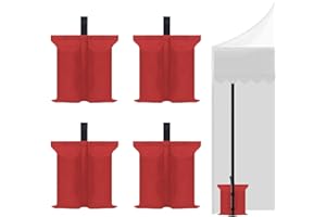 HAZBEN Canopy Weights 112 LBS Sand Bags Gazebo Tent Sand Extra Large Pop up Gazebos Weights Sand Bags for Ez Pop up Canopy Tent Outdoor Instant Canopies 4Pack (red)