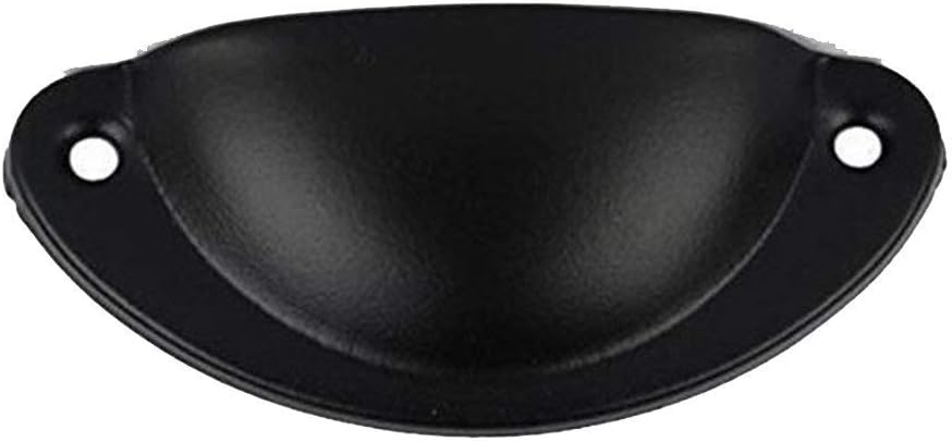 Retro Vintage Kitchen Cabinet Knobs 10 Pieces Cupboard Door Drawer Pull Handles Metal Cup Knobs with Screws Black - Image 5