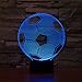 NIUDB Optical Illusion 3D Lighting Nightlight Glow for Kids Laser Cut Precision LED Lights Multicolored USB Powered Light Desk Lamps Yoga, Office, Spa, Bedroom,Baby Room (soccer)