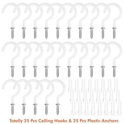25pcs Cup Screw Hook Holders For Hanging Screw In Mug Hooks With