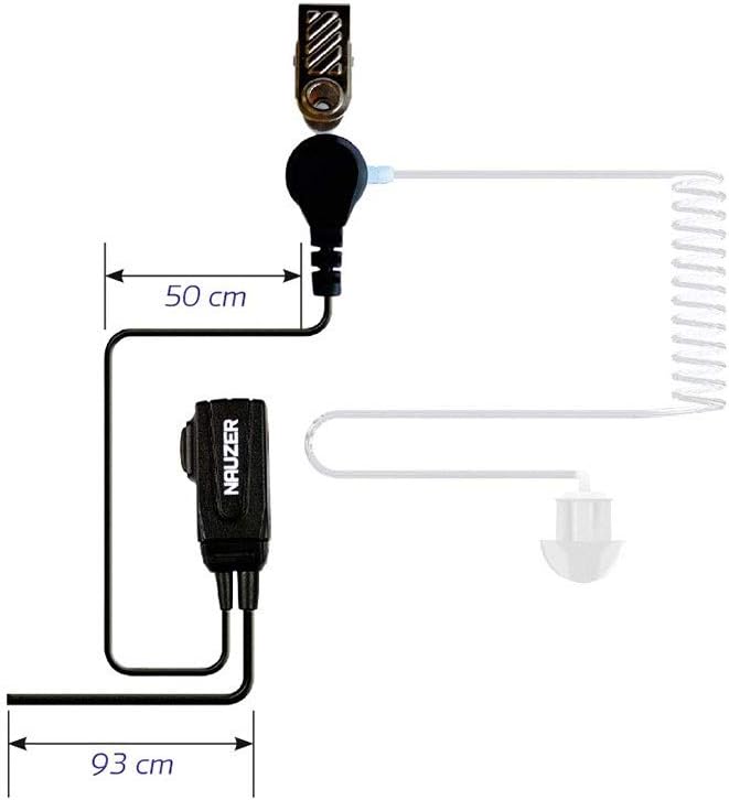NAUZER Pin 39-Y2 Professional Tubular Micro-Headset with PTT Special for Noisy Environments Military - Image 3