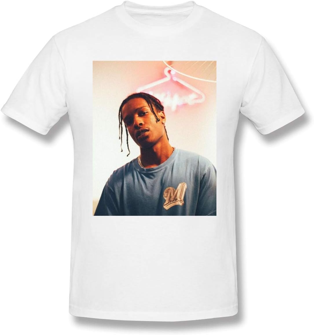 MxsSHIRT ASAP Rocky Shirt for Mens/Womens Classic Style A$ap Short Sleeve