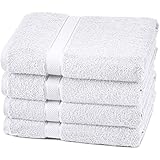 Pinzon Egyptian Cotton Bath Towel Set (4 Pack) - White