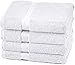 Amazon Brand – Pinzon 4 Piece Egyptian Cotton Bath Towels Set - White