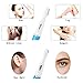 Eyebrow Trimmer,T-Antrix Women Shaver,Electric Precision Trimmer,Cordless Hair Razor Remover for Eyebrow Nose Ear Bikini Area Legs Armpit Body Face with Comb Head[Battery-Operated] (Blue)