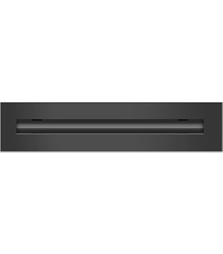 Moderne Lüftungsabdeckung Aus Aluminium | 35,6 X 30,5 Cm, Schwarzer Linearschlitze-Diffusor | Für Decke, Wand & Boden, Ohne Filter