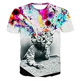 FaPlus Men's Fashion Lifelike Explosion 3D Print T-Shirts