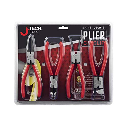 Jetech 4PCS 7 Inch Snap Ring Pliers Set, Internal/External Circlip