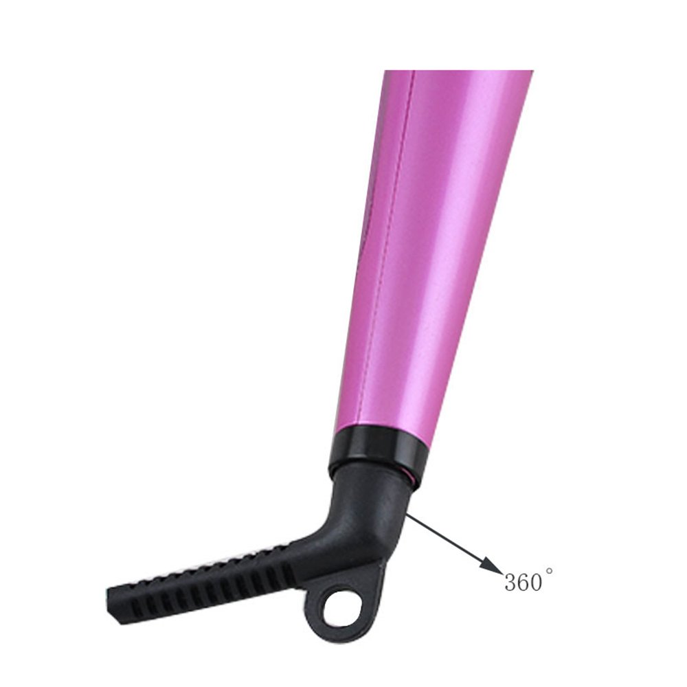 Pevor Ceramic Spiral Curling Iron Hair Curler Wand Iron Hair Curler Professional Curling Iron Perfect Style Solutions Christmas Gift (Purple)