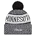 New Era Minnesota Viking Black & White Sport Knit NFL 2018 Beanie Unisex Hat Graphite, OSFM