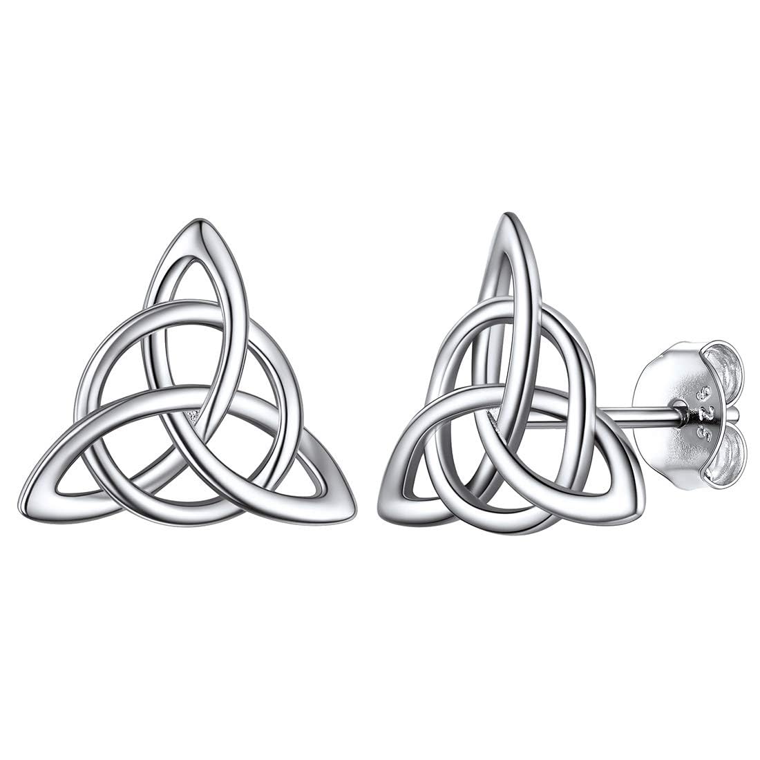 ChicSilver Earring Women Sterling Silver Celtic Irish Knots Stud Earrings Tiny Small Silver Earring Nickel Safe