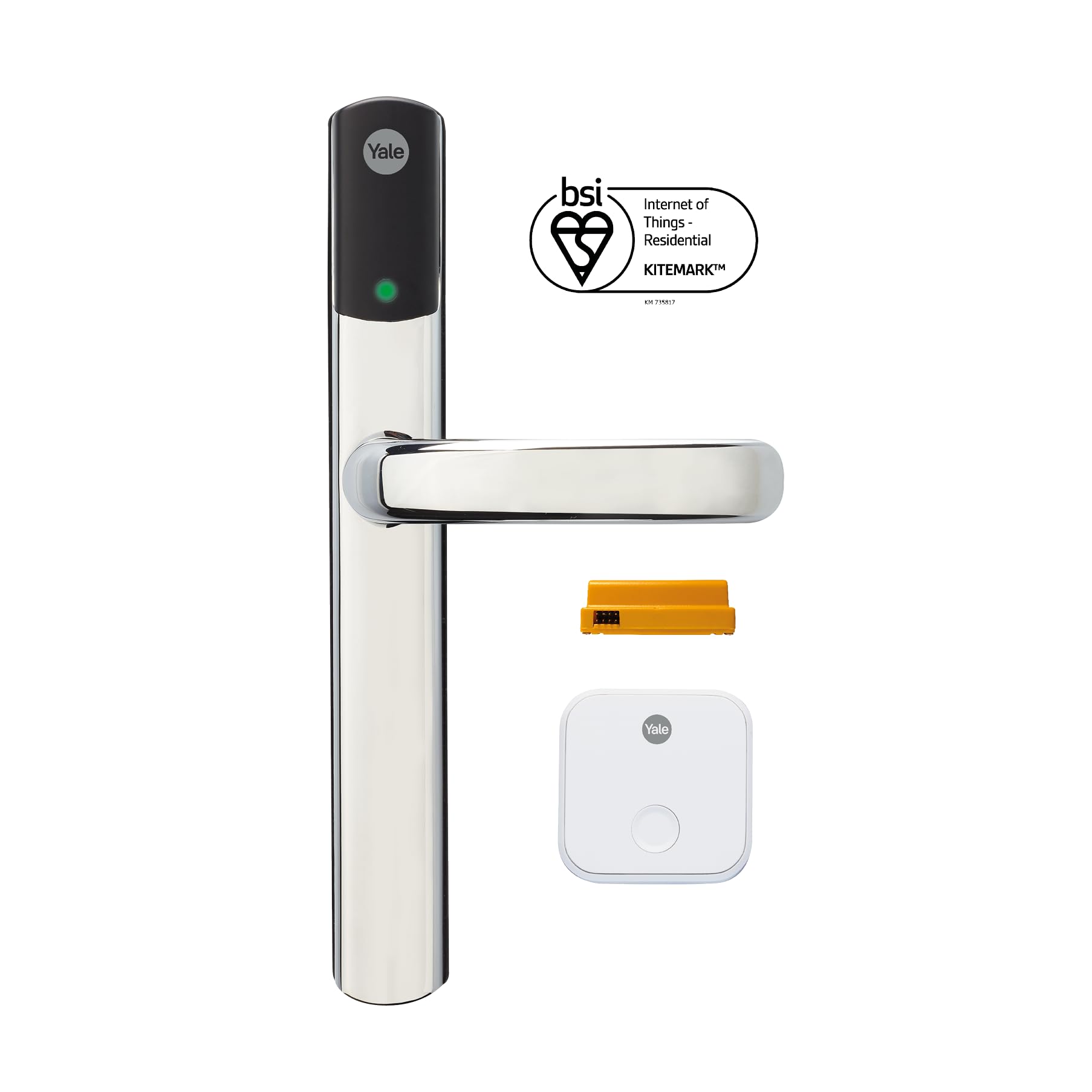 Yale Conexis L2 Smart Door Lock [NO Subscription Required] Remote Access from Anywhere, Anytime, No Key Needed, Works with Alexa, Google Assistant and Philips Hue - Chrome