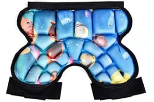 vividstarry Kids Butt Hip Protection Shorts Pants Pads 25 mm Thick Bum Protector Pad for Ski Skate Snowboard Roller Ice Skating Skiing Skateboarding Cycling Anti Slip Padded (3-7 Years Old) (Blue)