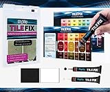MagicEzy Tile Fix Repair Kit - Black and White Tile Touch-Up Kit - Fills and Colors Cracked Tiles Fast